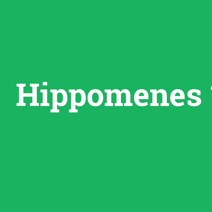 Hippomenes, Hippomenes nedir ,Hippomenes ne demek