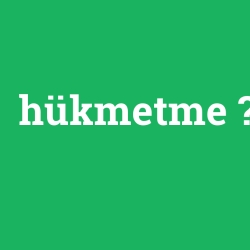hükmetme