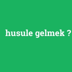 husule gelmek