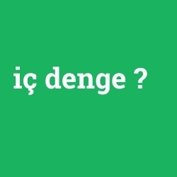 iç denge