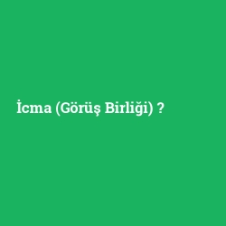 İcma (Görüş Birliği)