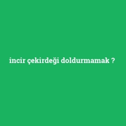incir çekirdeği doldurmamak