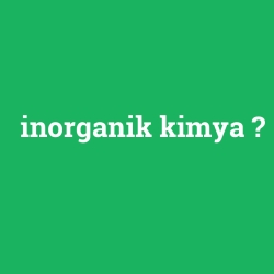 inorganik kimya
