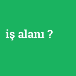 iş alanı