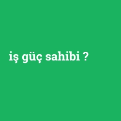 iş güç sahibi