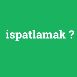 ispatlamak