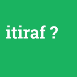 itiraf