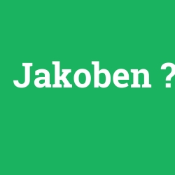 Jakoben foto galeri