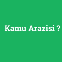 Kamu Arazisi