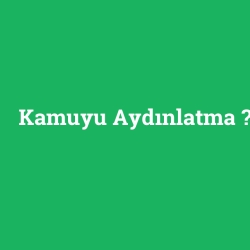 Kamuyu Aydınlatma