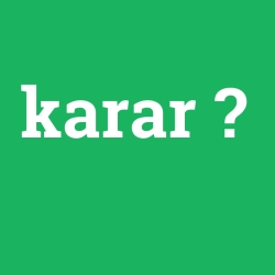 karar