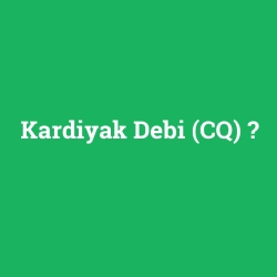 Kardiyak Debi (CQ)
