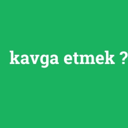 kavga etmek