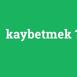 kaybetmek