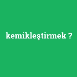 kemikleştirmek