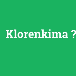 Klorenkima foto galeri