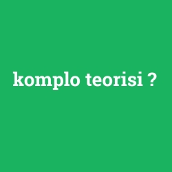 komplo teorisi