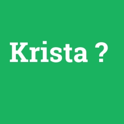 Krista foto galeri