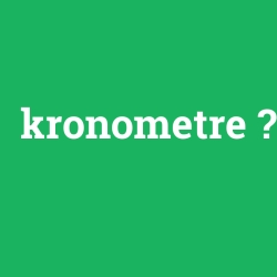 kronometre