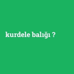 kurdele balığı foto galeri
