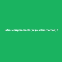 lafını esirgememek (veya sakınmamak)