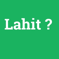 Lahit foto galeri