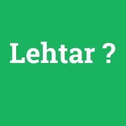 Lehtar