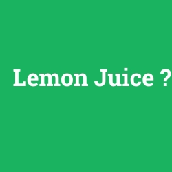Lemon Juice foto galeri