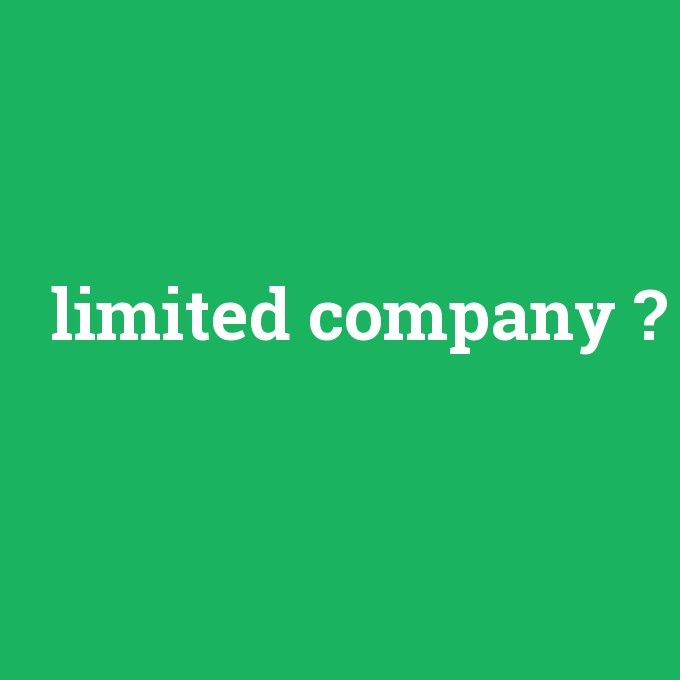 limited company, limited company nedir ,limited company ne demek