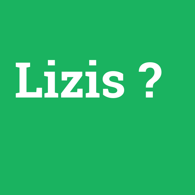 Lizis, Lizis nedir ,Lizis ne demek