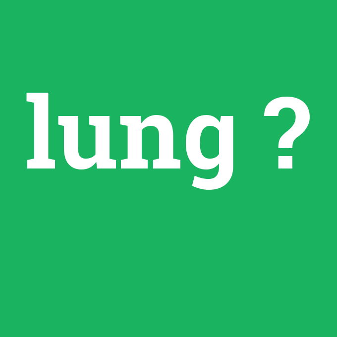 lung, lung nedir ,lung ne demek