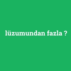 lüzumundan fazla foto galeri