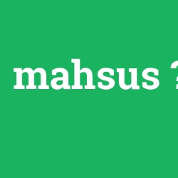 mahsus