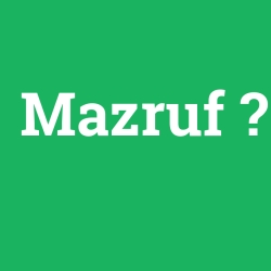 Mazruf foto galeri
