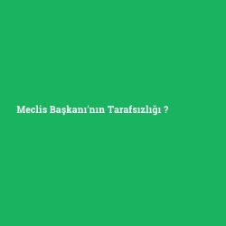 Meclis Başkanı’nın Tarafsızlığı foto galeri