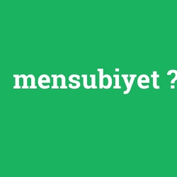 mensubiyet