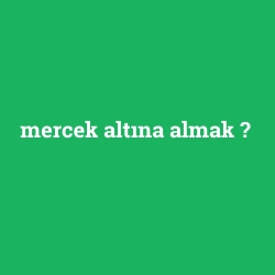 mercek altına almak
