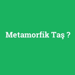 Metamorfik Taş