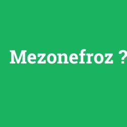 Mezonefroz foto galeri