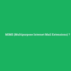 MIME (Multipurpose Internet Mail Extensions)