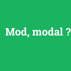 Mod, modal foto galeri