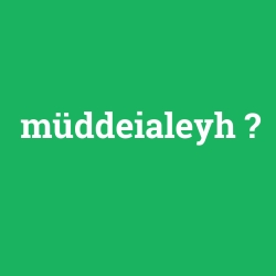 müddeialeyh