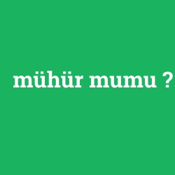 mühür mumu