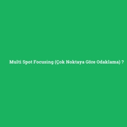 Multi Spot Focusing (Çok Noktaya Göre Odaklama)