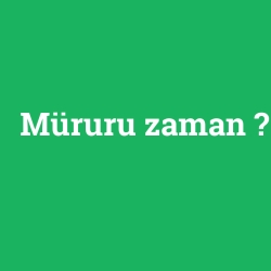 Müruru zaman