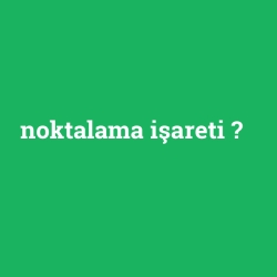 noktalama işareti