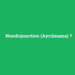 Nondisjunction (Ayrılmama)