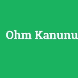Ohm Kanunu