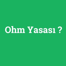 Ohm Yasası foto galeri