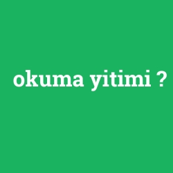 okuma yitimi